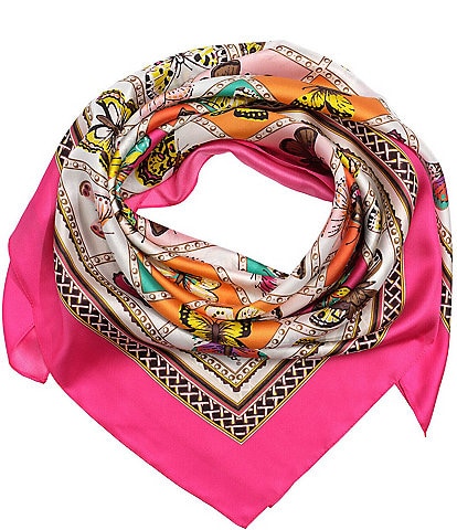 Echo Butterfly Display Silk Square Scarf