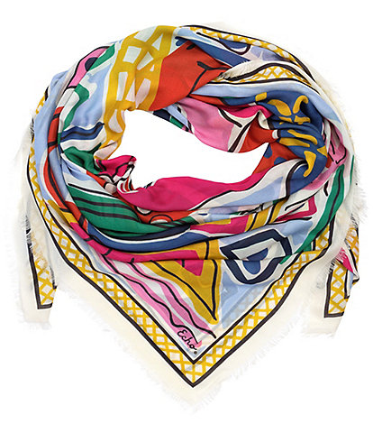 Echo Cubists Woven Square Scarf