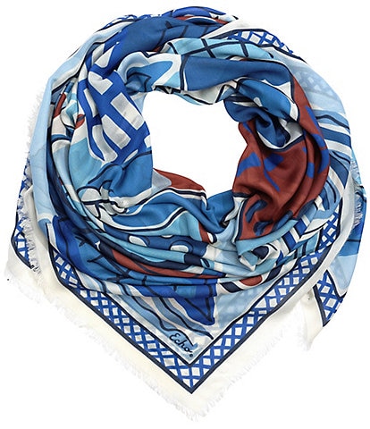 Echo Cubists Woven Square Scarf