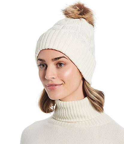 Echo Loopy Cable Pom Beanie Hat