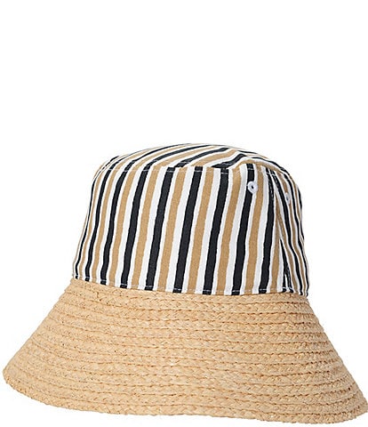 Echo Montauk Stripe Raffia Bucket Hat