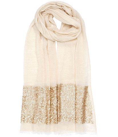 Echo Sequin Border Evening Wrap