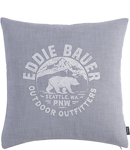 Eddie Bauer Bear Outdoor Outfitters Square Pillow Cover