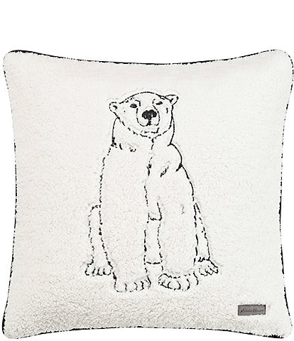 Eddie Bauer Cozy Polar Bear Square Throw Pillow