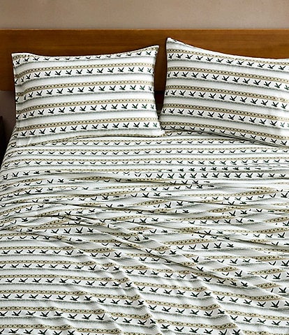Eddie Bauer Goose Sweater Cotton Flannel Sheet Set
