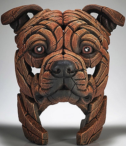 Edge Sculpture by Enesco Edges Bull Terrier Bust Figurine