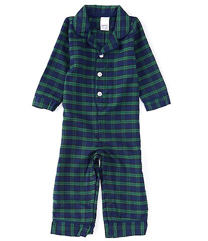 Edgehill Collection Baby 12-24 Months Plaid Button Front Coverall