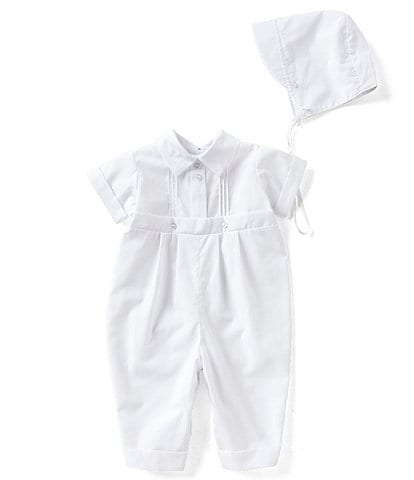 Edgehill Collection Baby Boy Newborn-12 Months Pin Tucked Christening Coverall