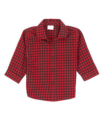 Edgehill Collection Baby Boys 3-24 Months Check Print Long Sleeve Button Down Shirt