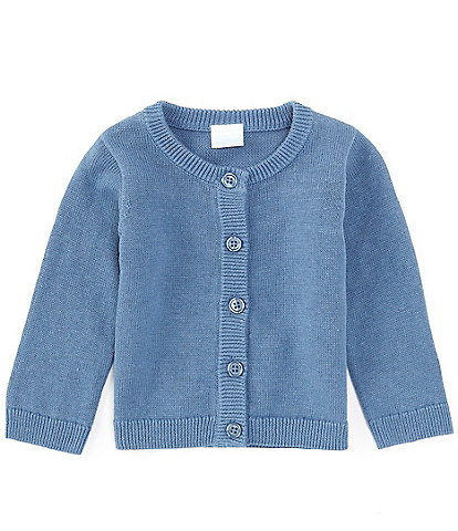 Edgehill Collection Baby Boys 3-24 Months Round Neck Long Sleeve Solid Cardigan