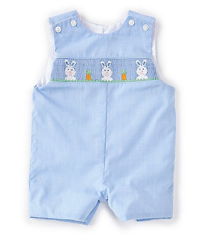 Edgehill Collection Baby Boys 3-24 Months Smocked Bunny Shortall Jon Jon
