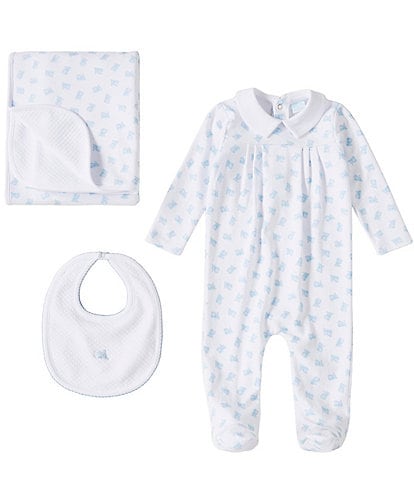 Edgehill Collection Baby Boys Train 3-Piece Layette Separates Bundle