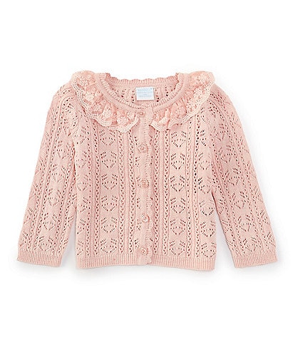 Edgehill Collection Baby Girls 3-24 Months Pointelle Lace Cardigan