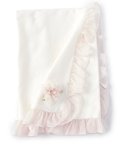 Edgehill Collection Baby Girls Chiffon Ruffle Blanket