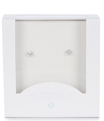 Edgehill Collection Baby Girls CZ Stud Earrings