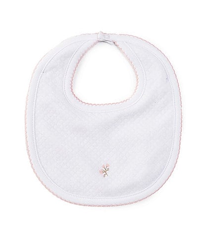 Edgehill Collection Baby Girls Embroidered Ditsy Floral Bib
