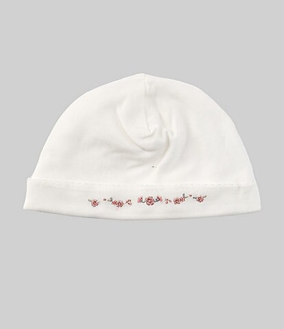 Edgehill Collection Baby Girls Newborn-6 Months Embellished Interlock Hat