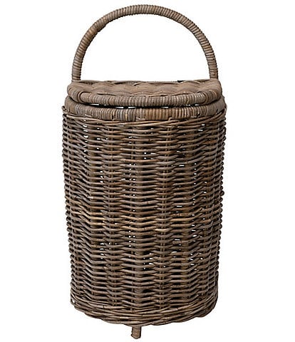 Edgehill Collection Hand-Woven Rattan Market Basket