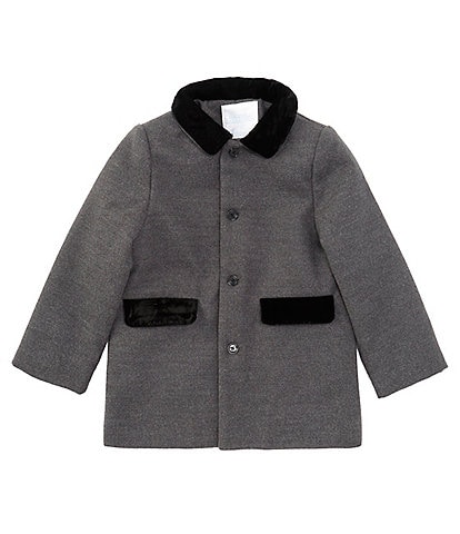Edgehill Collection Little Boys 2T-7 Long Sleeve Button Front Dress Coat