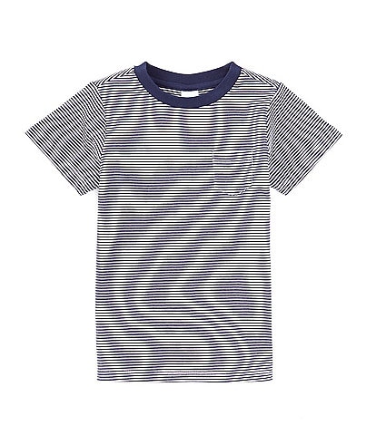 Edgehill Collection Little Boys 2T-7 Stripe Round Neck Short Sleeve Crew T-Shirt