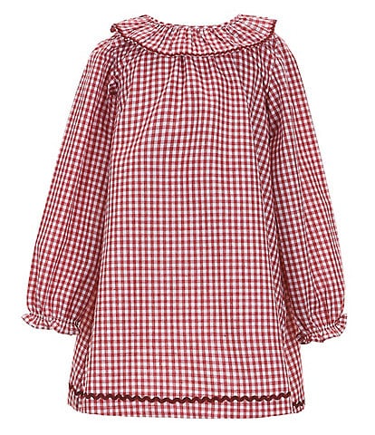 Edgehill Collection Little Girl 2T-6X Long Sleeve Willow Collar Dress