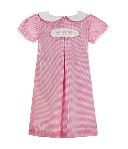 Edgehill Collection Little Girls 2T-6X Peter Pan Cap Sleeve Tab Dress