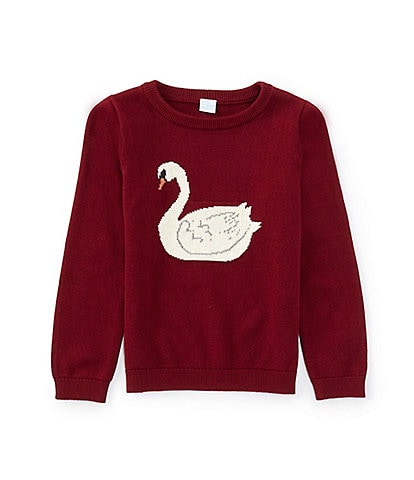 Edgehill Collection Little Girls 2T-6X Swan Sweater