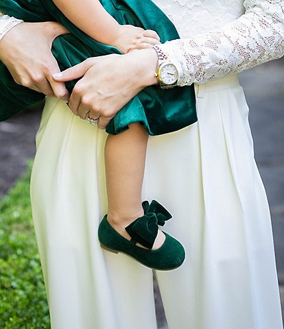 Edgehill Collection x Darby Fallon Clark Girls' Elizabeth Bow Mary Janes (Infant)