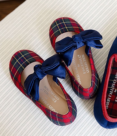 Edgehill Collection x Darby Fallon Clark Girls' Elizabeth Plaid Bow Mary Janes (Infant)