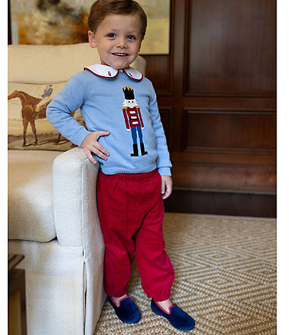 Edgehill Collection x Darby Fallon Clark Little Boys 2T-4T Jack Reversible Gingham Corduroy Pull-On Pants