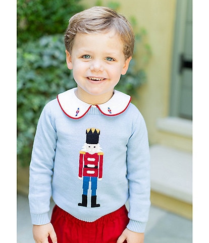 Edgehill Collection x Darby Fallon Clark Little Boys 2T-7 Nolan Toy Soldier Crew Neck Sweater