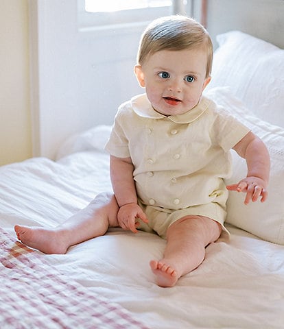 Edgehill Collection x Kristin Ellen Hockman Baby Boys 3-24 Months Robert Yellow Shortall