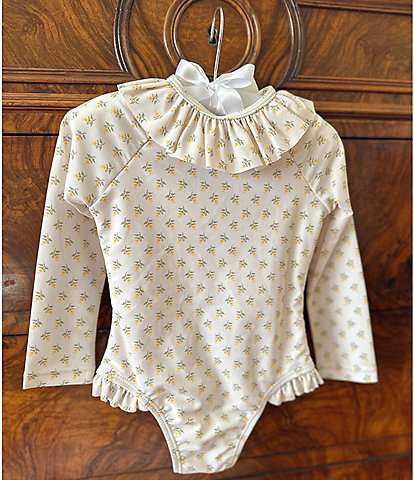 Edgehill Collection x Kristin Ellen Hockman Baby Girls 3-24 Months Greta Yellow Floral One-Piece Swimsuit
