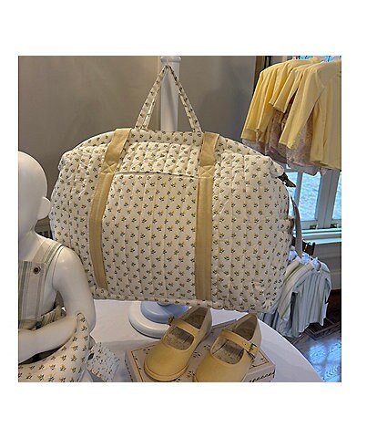 Edgehill Collection x Kristin Ellen Hockman Lottie Yellow Floral Weekender Bag