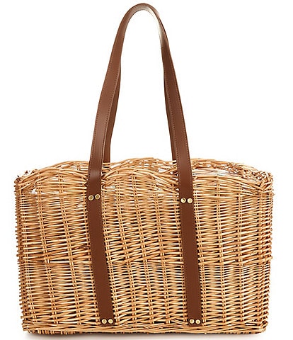 Edgehill Collection x Megan Karp Wicker Floral Insulated Cooler Tote