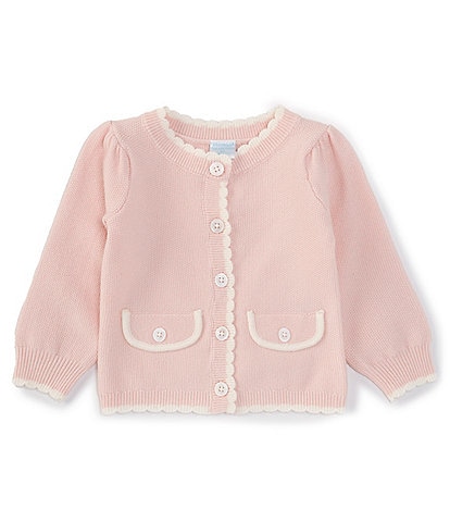 Edgehill Collection x The Broke Brooke Baby Girls 3-24 Months Grace Seed Stich Sweater Cardigan