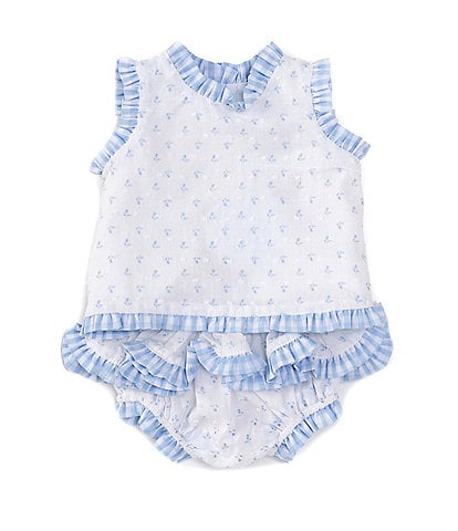 Petit Ami Baby Girls Preemie-Newborn Smocked Dress & Bonnet