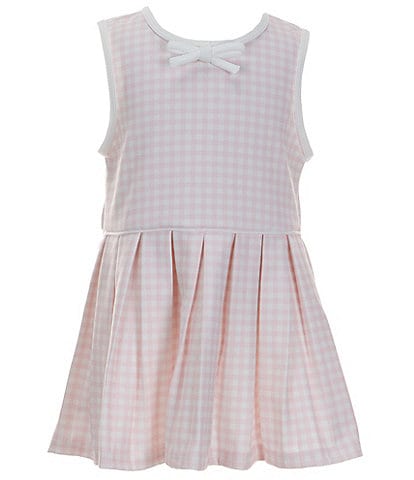 Edgehill Collection x The Broke Brooke Little Girls 2T-6X Lillian Gingham Print Pleated Tennis Dress
