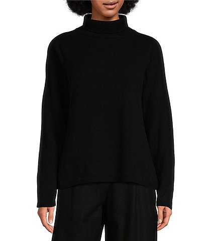 Eileen Fisher Cashmere Turtleneck Long Sleeve Sweater