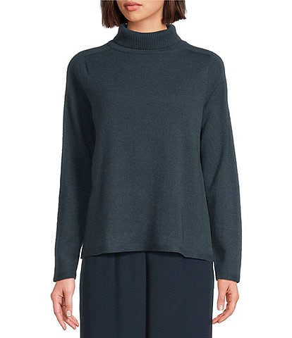 Eileen Fisher Cashmere Turtleneck Long Sleeve Sweater