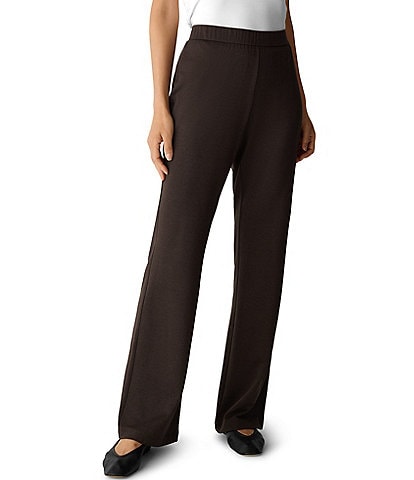 Eileen Fisher Cozy Brushed Terry Hug Kick Pull-On Pants