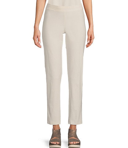 Eileen Fisher Washable Stretch Crepe Slim Leg Ankle Pants