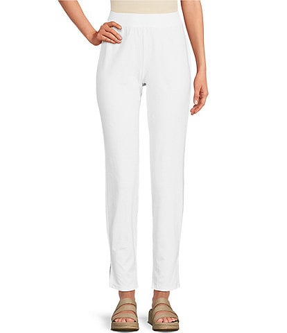 Eileen Fisher Petite Size Washable Stretch Crepe Pull-On Slim Ankle Pants