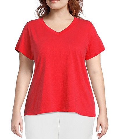 cotton tops: Women's Plus Size Clothing