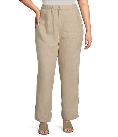 Eileen Fisher Petite Size Cozy Brushed Terry Pocketed Slouch Ankle Pants