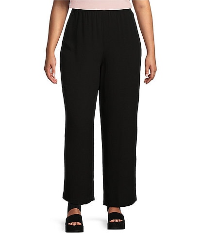 Eileen Fisher Plus Size Tencel™ Lyocell Knit Jersey Pull-On Lantern Ankle  Pants