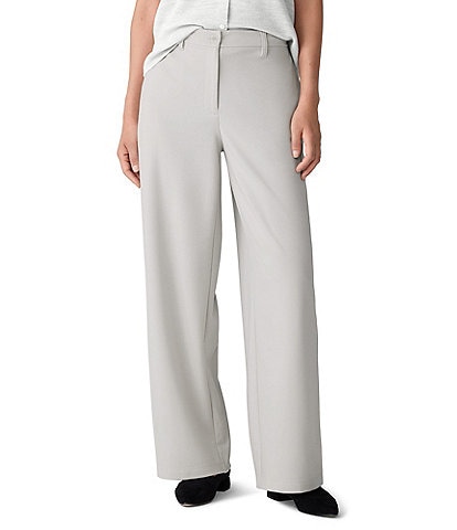 Eileen Fisher Ponte Wide Leg Full Length Trouser