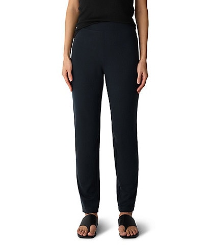 Eileen Fisher Straight Leg Pull-On Slim Ankle Pants