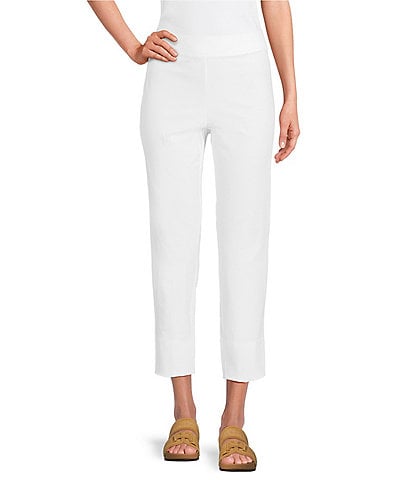 Eileen Fisher Stretch Crepe Flat Front Crop Pants