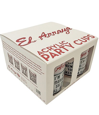 El Arroyo Tequila Sun Acrylic Cups, Set of 4